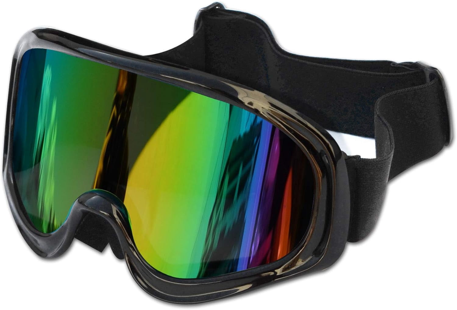 ALUVIERA Motorcycle and Bike Goggles UV400 Anti-fog Sunglasses Clear Skiing Ski Goggles Sport Goggles (Black)