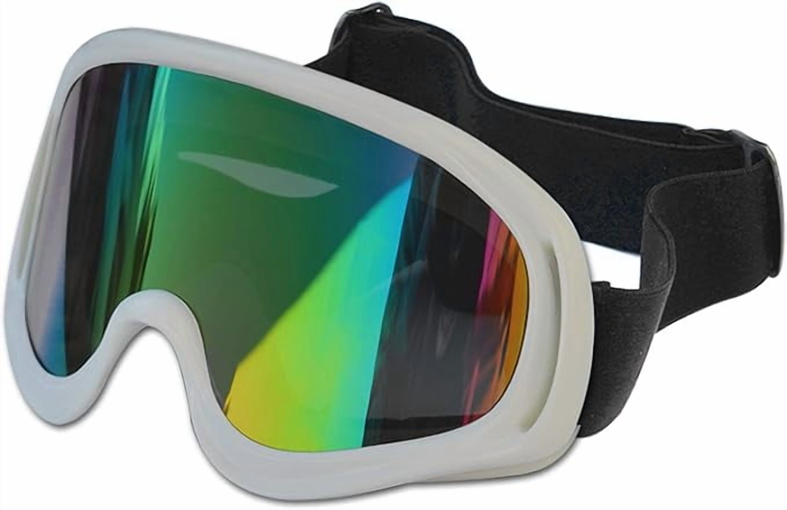 ALUVIERA Motorcycle and Bike Goggles UV400 Anti-fog Sunglasses Clear Skiing Ski Goggles Sport Goggles (White)