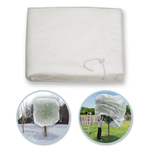 ALUVIERA Multi-Size Plant Covers Freeze Frost Protection,Warm Frost Cloth Plant Covers for Winter Frost Protection for Potted Plants Fruit Trees (120''x93'',1pcs)