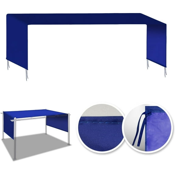 ALUVIERA PVC Coating Universal Replacement Canopy Top Cover for Pergola Structure(Canopy Only)(18x8.2 Ft,Blue)