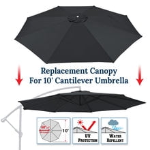 ALUVIERA Replacement Umbrella Canopy for 10ft 8 ribs Cantilever Hanging Umbrella (Canopy Only)