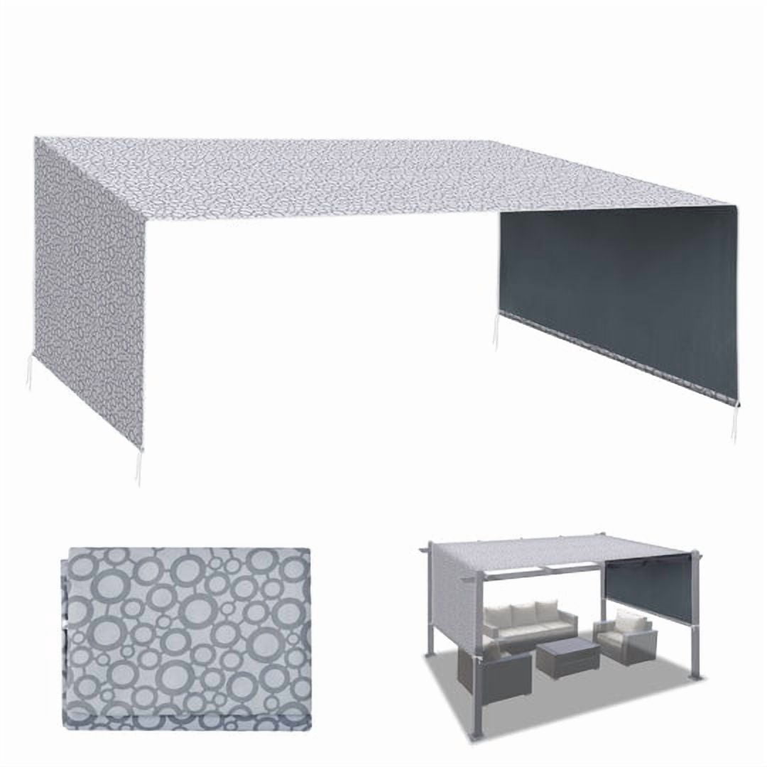 ALUVIERA Universal Replacement Canopy Top Cover for Pergola Structure(Canopy Only)(18x8.2 Ft,Circle Pattern)