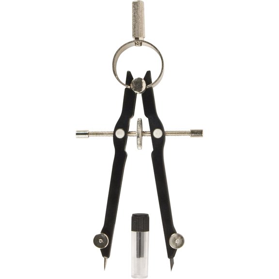 ALVIN 494 Bow Compass and Divider, 5-Inch All-Metal Drafting Compass with Pivot Point for Geometry, Engineering, Architecture and Technical Drawing