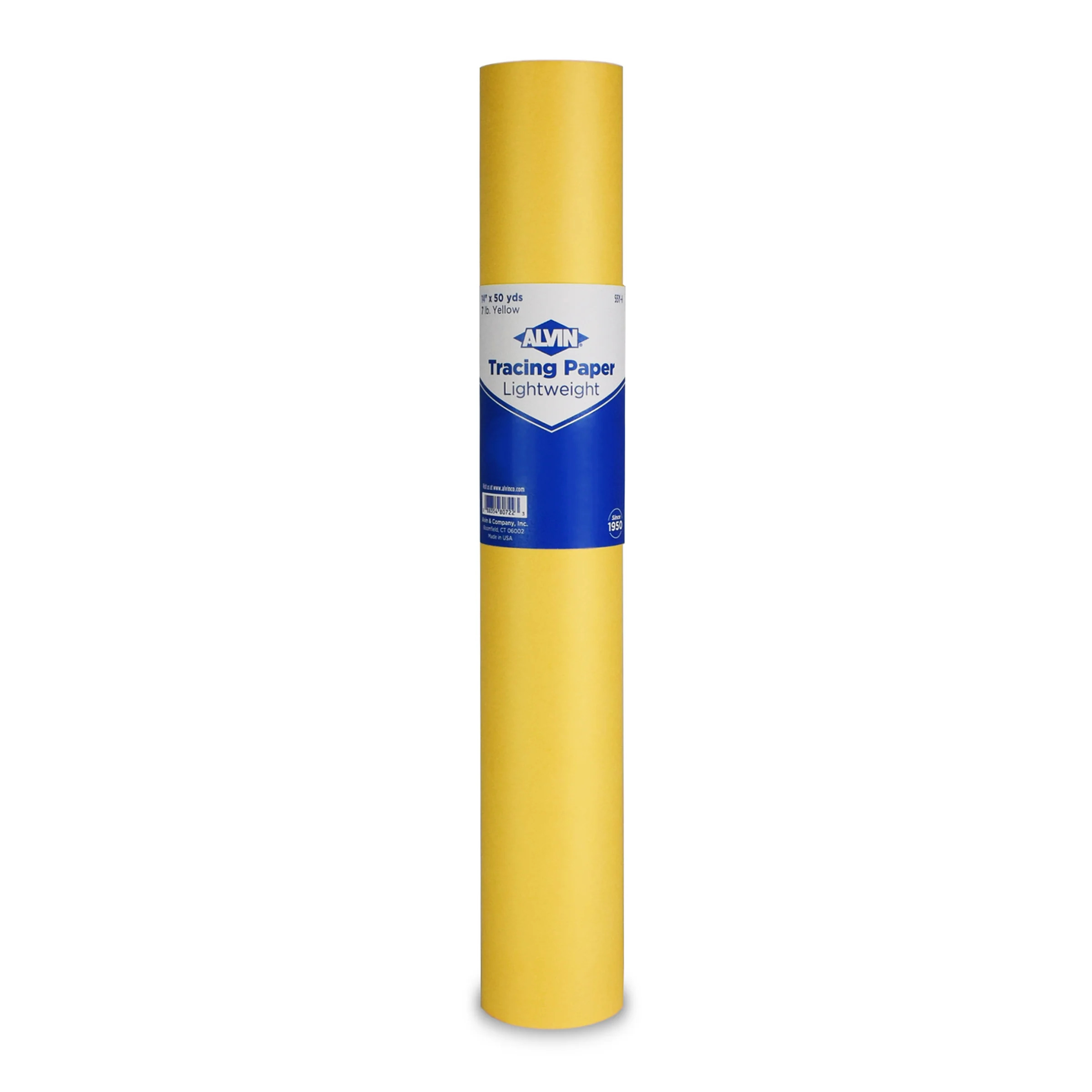 ALVIN 55YH Lightweight Tracing Paper Roll, Yellow, Suitable with Ink