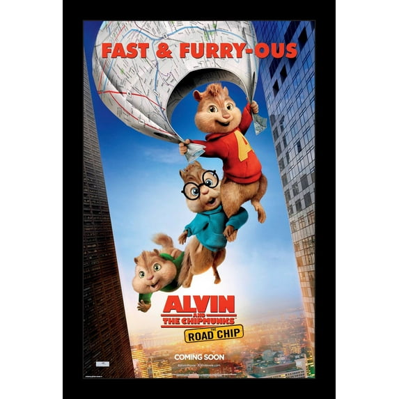 ALVIN AND THE CHIPMUNKS: THE ROAD CHIP - 11x17 Framed Movie Poster