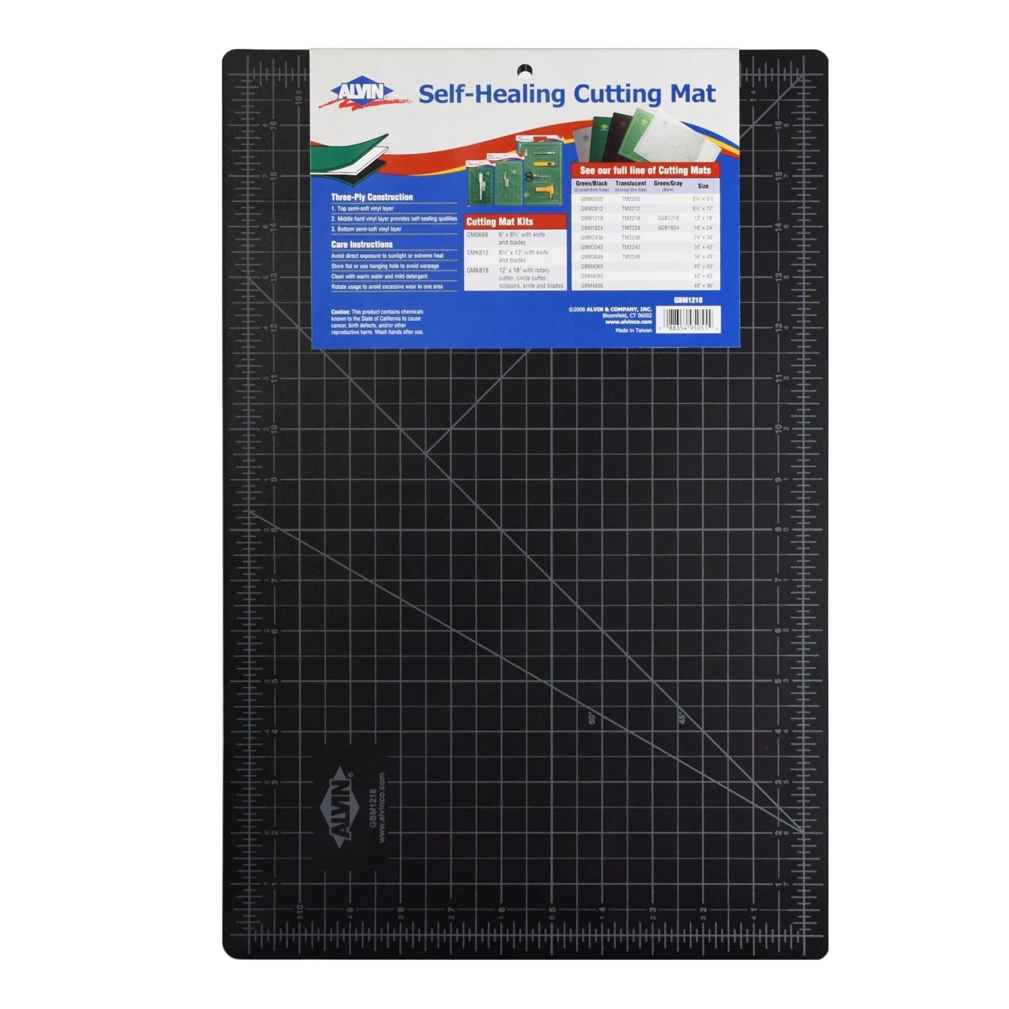 ALVIN Cutting Mat Professional SelfHealing 12"x18"
