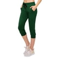 thumbnail image 1 of ALWAYS Capri Jogger Pants, Women's Casual Slim Bottoms Hunter Green US M (Tag L/XL), 1 of 5