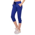 thumbnail image 1 of ALWAYS Capri Jogger Pants, Women's Casual Slim Bottoms Royal Blue S, 1 of 5