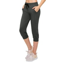 ALWAYS Capri Jogger Pants for Women - Premium Soft Casual Sweatpants Charcoal2 L