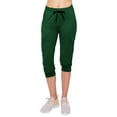 thumbnail image 1 of ALWAYS Cargo Capri Joggers for Women - Super Soft Casual Lounge Yoga Pants Huntergreen XS, 1 of 6