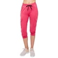 thumbnail image 1 of ALWAYS Cargo Capri Joggers for Women - Super Soft Casual Lounge Yoga Pants Neon Pink L, 1 of 6