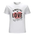 thumbnail image 1 of ALWAYS FALL IN LOVE TO YOURSELF Men’s T-Shirt 100% Cotton Casual Short Sleeve Tops Gift Tee White 4XL, 1 of 5