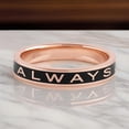thumbnail image 1 of ALWAYS Ring - Personalized Enamel Ring - 4mm Wide Enamel Stacking Band - Customized Enamel Band- Proposal Ring - Wedding Band - High Quality, 1 of 6