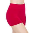 thumbnail image 1 of ALWAYS Women's 1" Waistband Yoga Lounge Shorts Deep Red 3XL, 1 of 7