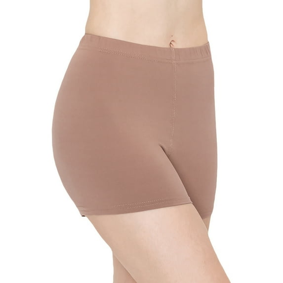 ALWAYS Women's 1" Waistband Yoga Lounge Shorts Tan 3XL