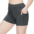 thumbnail image 1 of ALWAYS Women's 3" Soft Yoga Shorts with Side Pockets Dark Charcoal S, 1 of 7