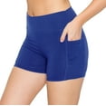 thumbnail image 1 of ALWAYS Women's 3" Soft Yoga Shorts with Side Pockets Royal Blue XS, 1 of 1