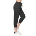 thumbnail image 1 of ALWAYS Women's Capri Jogger Lightweight Sweatpants with Pork Chop Pockets Black XS, 1 of 7