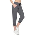 thumbnail image 1 of ALWAYS Women's Capri Jogger Lightweight Sweatpants with Pork Chop Pockets Charcoal XL, 1 of 7