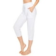 thumbnail image 1 of ALWAYS Women's Capri Jogger Lightweight Sweatpants with Pork Chop Pockets White M, 1 of 7
