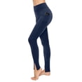 thumbnail image 1 of ALWAYS Women's High Waist Front Slit Active Leggings Navy X-Large, 1 of 5