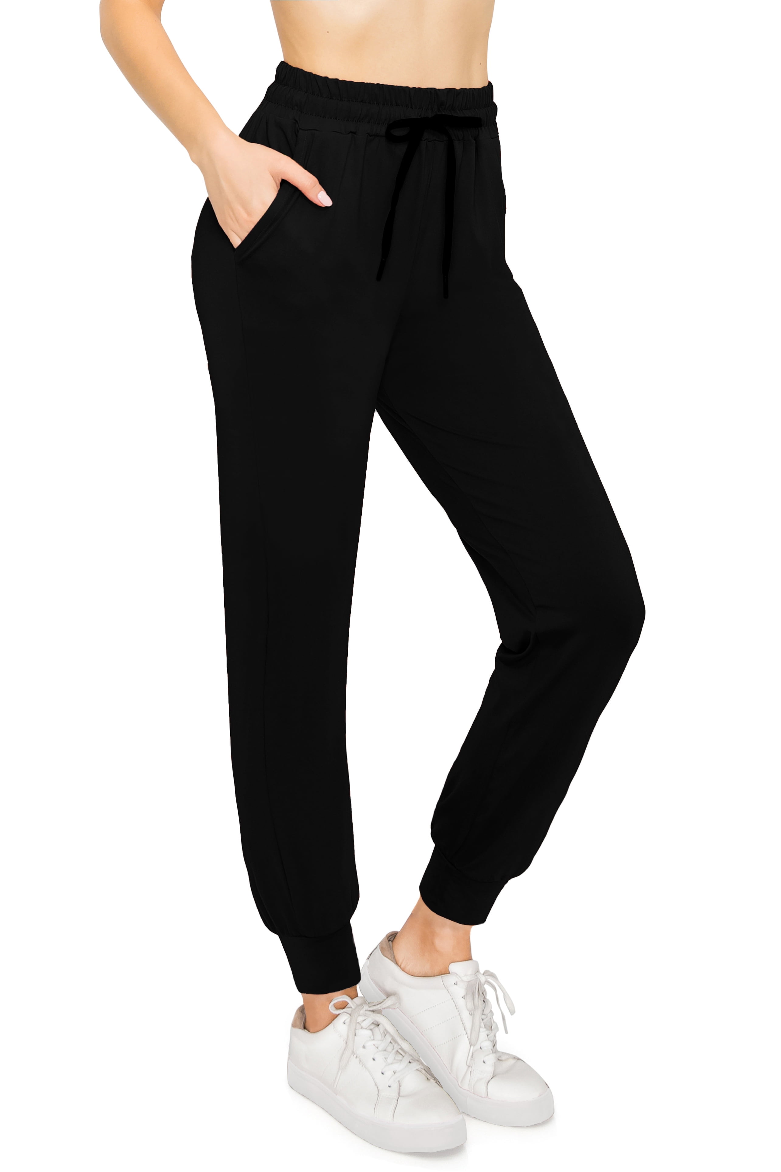 ALWAYS Women s XXL Black Jogger Pants Buttery Soft Sweatpants with Pockets Walmart