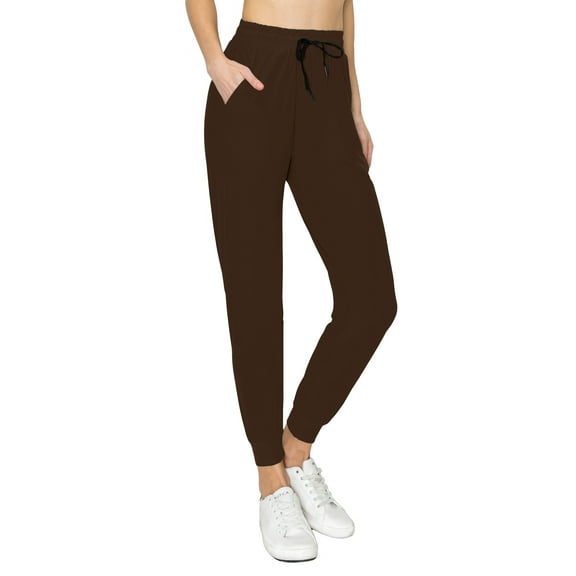 ALWAYS Women's Jogger Pants Premium Soft Sweatpants with Pockets Brown 2 S