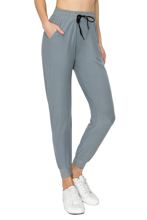 Women's Jogger Pants Premium Soft Sweatpants with Pockets Grey US M (Tag L/XL)