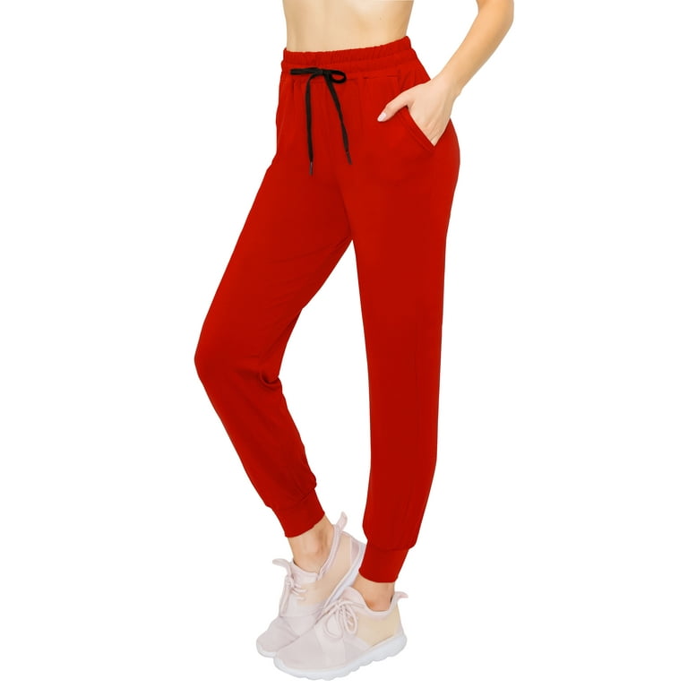 Red button jogger sale