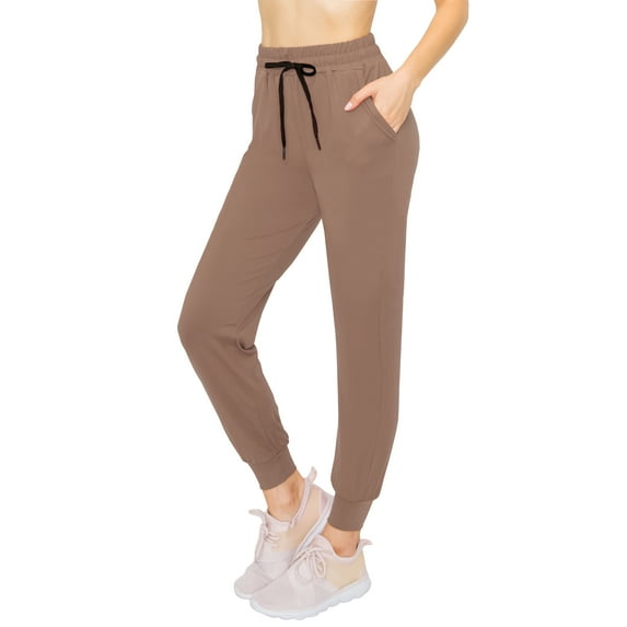 ALWAYS Women's Jogger Pants Buttery Soft Sweatpants with Pockets Tan US L (Tag 1XL/2XL)
