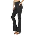 thumbnail image 1 of ALWAYS Women's Leg Flare Bell Bottom Soft Stretchy Pants BLACK S, 1 of 7