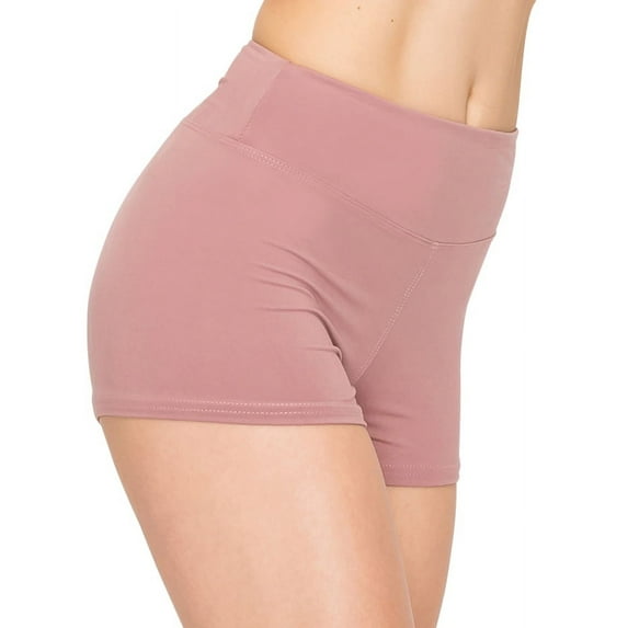 ALWAYS Women's Premium Super Soft Spandex Shorts Mauve L