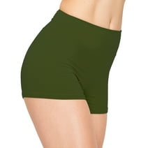 ALWAYS Women's Premium Super Soft Spandex Shorts Olive L