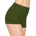 thumbnail image 1 of ALWAYS Women's Premium Super Soft Spandex Shorts Olive S, 1 of 7