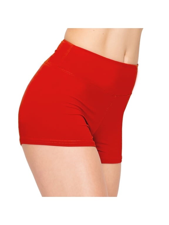 Women's Premium Super Soft Spandex Shorts Red M