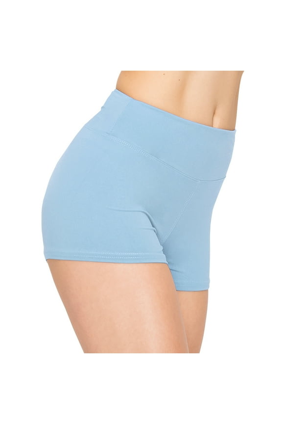 Women's Premium Super Soft Spandex Shorts Sky Blue L