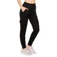 thumbnail image 1 of ALWAYS Women's Super Soft Casual Cargo Jogger Pants Black M, 1 of 6