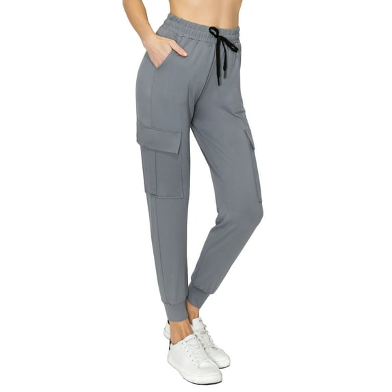 ALWAYS Women's Super Soft Casual Cargo Jogger Pants Charcoal M
