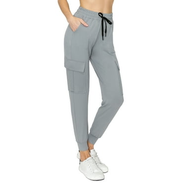 ALWAYS Women's Super Soft Casual Cargo Jogger Pants Grey M