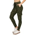 thumbnail image 1 of ALWAYS Women's Super Soft Casual Cargo Jogger Pants Space Dye Olive L, 1 of 6