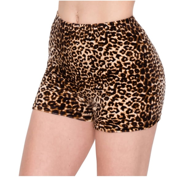 ALWAYS Women's Velvet Lined Soft and Fluffy Lounge 1" Waistband Shorts Animal 377 S