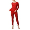 thumbnail image 1 of ALWAYS Womens Thermal Long John Set Soft Fleeced Base Layer Top and Bottom Inner Wear, 1 of 4