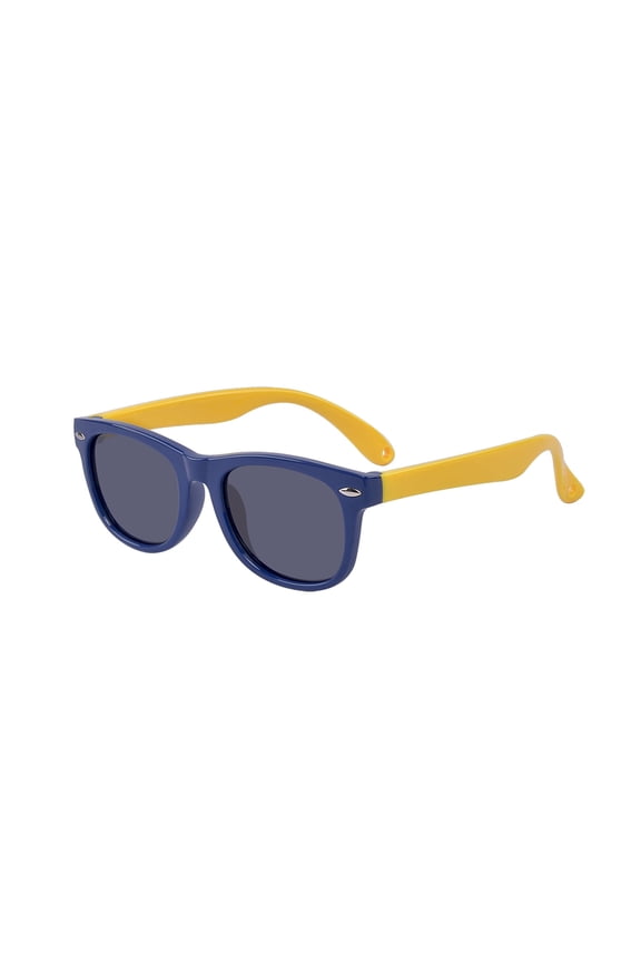 Baby Infant Toddler Polarized Sunglasses Rubber Flexible Shades for Girls Boys Age 0-2 Blue Yellow