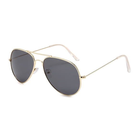 ALWAYSUV Polarized Sunglasses UV400 Protection Stylish Metal Frame Retro Sun Glasses for Men and Women Grey