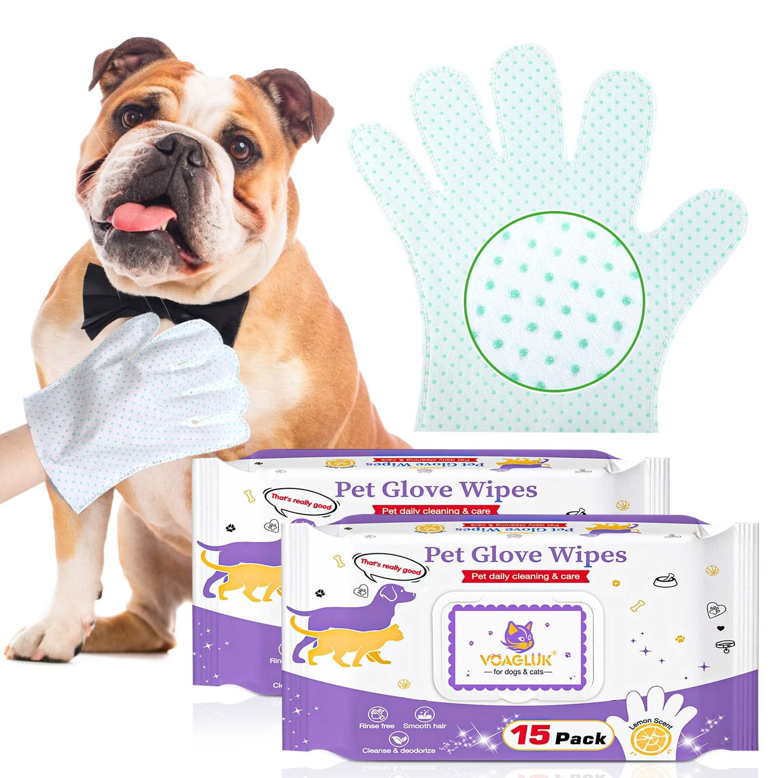 Dog Wipes For Paws And Butt Dog Cleaning Gloves (30-Pack) – Extra