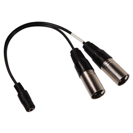 ALZO Stereo Microphone Adapter Cord for Pro Camcorders - 3.5 TRS Mini Phone Female Jack to 2 XLR Stereo