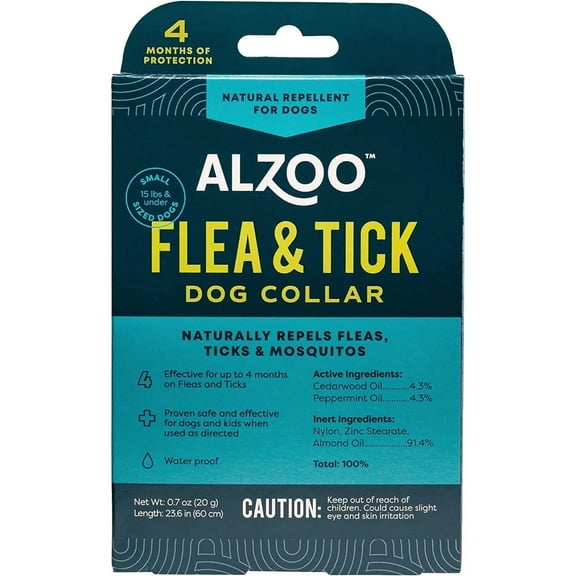ALZOO Flea & Tick Dog Collar with Natural Diffusing Active Ingredients