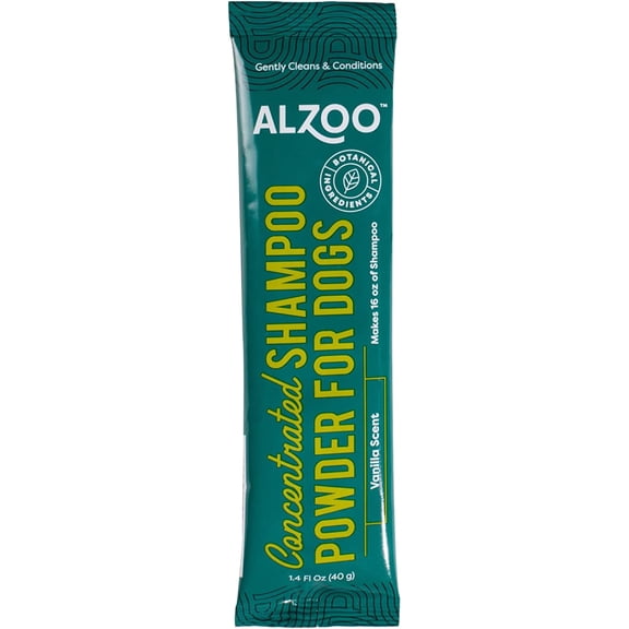 ALZOO Sustainable Concentrated Powder Shampoo Pouch, Vanilla Scent, 40gr