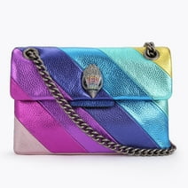 ALZT Mini Leather Kensington Bag Handbag Shoulder Crossbody Sling Bag, Rainbow