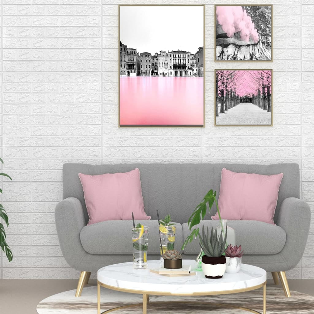 ALmi 3D Wallpaper Bricks Selfadhesive 40 pcs White